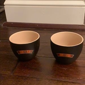 Bailey’s YOURS and MINE bowls EUC